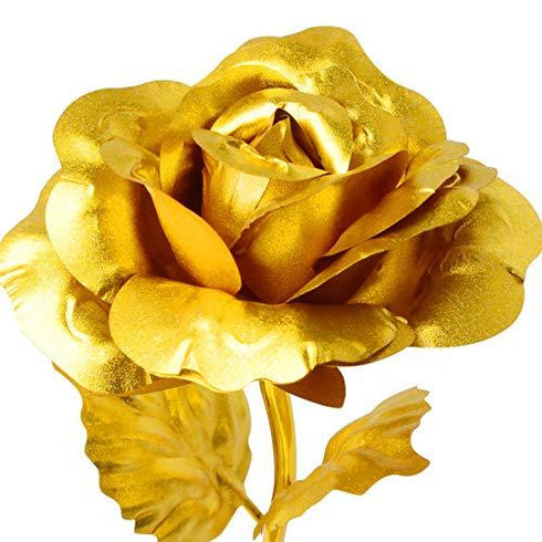 24K Artificial Rose Gold Flower Gift for Girlfriend Wife Mom